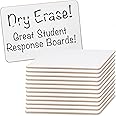 Really Good Stuff Non-Magnetic Dry Erase Boards - Set of 12-6" x 9" - Ideal for Home and School Learning - Reusable and Engaging Tool