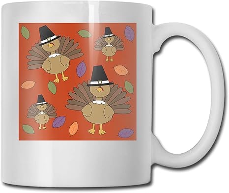 Amazon Co Jp Not Applicable Funny Thanksgiving Turkey カップ セラミック マグカップ 白 330ml レンジ対応 大容量 マグカップ 陶器 贈答品 可愛いカップ 両面印刷 誕生日プレゼント ホーム キッチン
