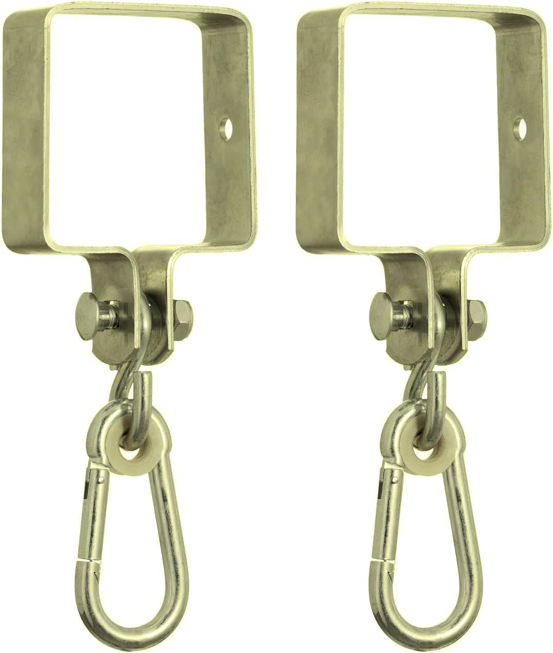 Screws City Galvanised Yellow Swing Hanger Square Climbing Frame 90mm x 90mm (Pack of 2) G12BCD