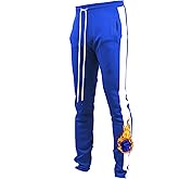 SCREENSHOT Men's Premium Fitness Warm-up Slim Fit Classic Track Pants Winter S41707-Royal-Medium
