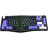 CORBOBO x LEOBOG A75 Alice Ergonomic Keyboard, Wireless Mechanical Gaming Keyboard Tri-Mode BT5.0/2.4G/Wired with Joystick an