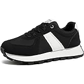 TIMEJOY Women's Retro Platform Sneakers Wide Fit Fashion Tennis Shoes with Recyclable Material Insole Vintage-Inspired Comfort for Walking, Lifestyle & Casual