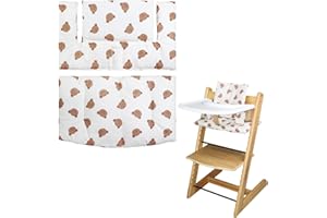 LLHQAMT for Tripp Trapp High Chair Cushion, Soft and Comfortable for Tripp Trapp High Chair Cushion, for Tripp Trapp Cushion Set Makes It Safer and More Comfortable for Baby to Sit On (Little Bear)