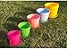 TRUEDAYS 4.3 Inch Plastic Planter Multi Color Flower Pots with Plant Saucer Modern Garden Pots for House Plants, Set of 10