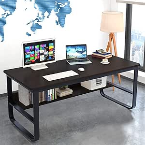 Follure☀ Escritorio Moderno de Madera Maciza para computadora, estación