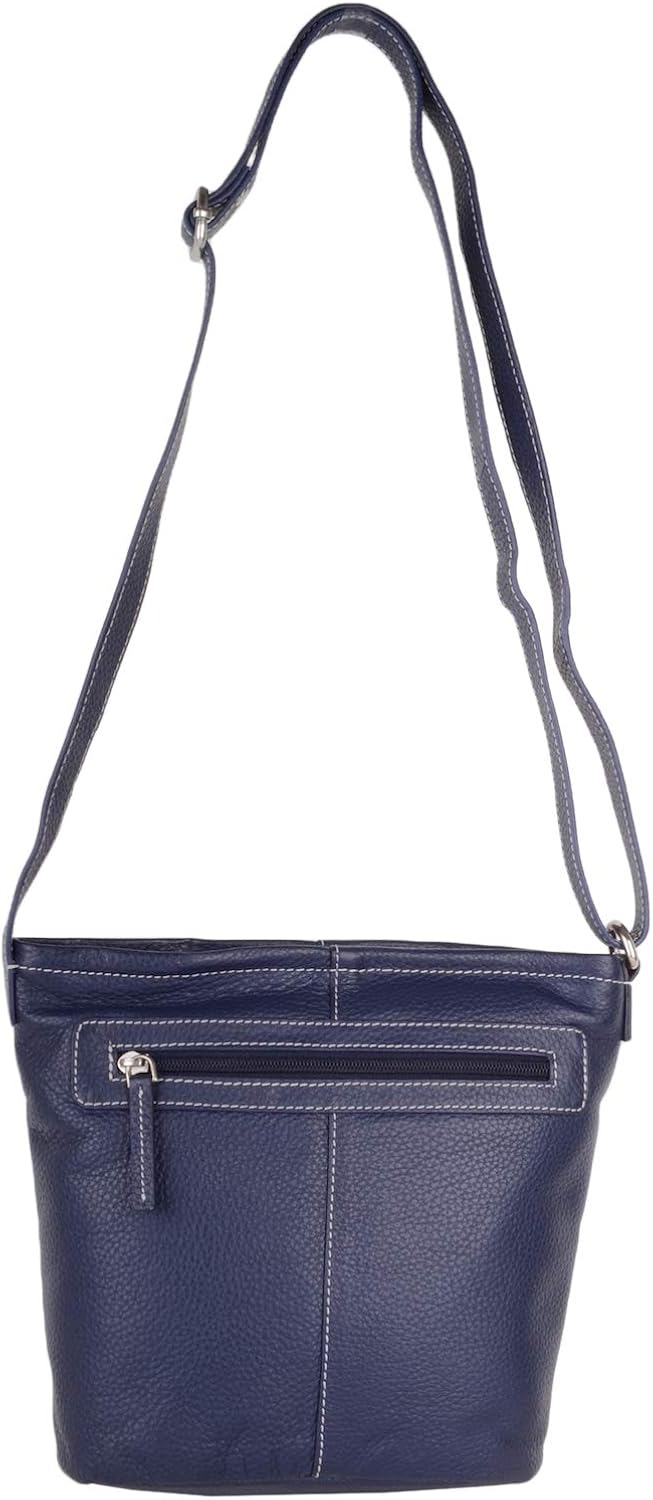Womens Genuine Soft Leather Bucket Style Cross Body/Shoulder Bag - Image 5