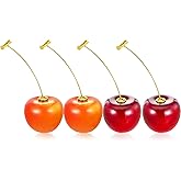 Cherry Earrings for Women, 2 Pairs 3D Red Cherry Cute Dangle Earrings Sweet Fruit Drop Earrings for Women Jewelry Gift