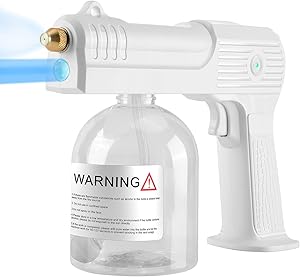 SOVAWIN Nano Atomizer Sprayer, Fogger Machine with Blue Light Large Capacity ULV Electric Sprayer Wireless Rechargeable Steam Spray for Home, Office, Car, Garden