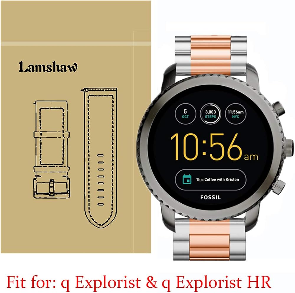 fossil q explorist rose gold