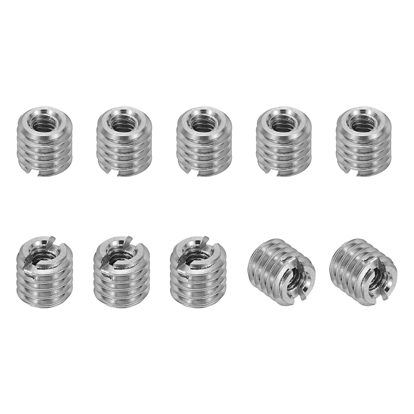 PATIKIL 316 Stainless Steel Thread Adapters Sleeve Reducing Nut, 10 Pcs M4 x 0.7 Male to M2 x 0.4 Female Repairing Insert Nut Screw Reducer Conversion Fastener 4mm