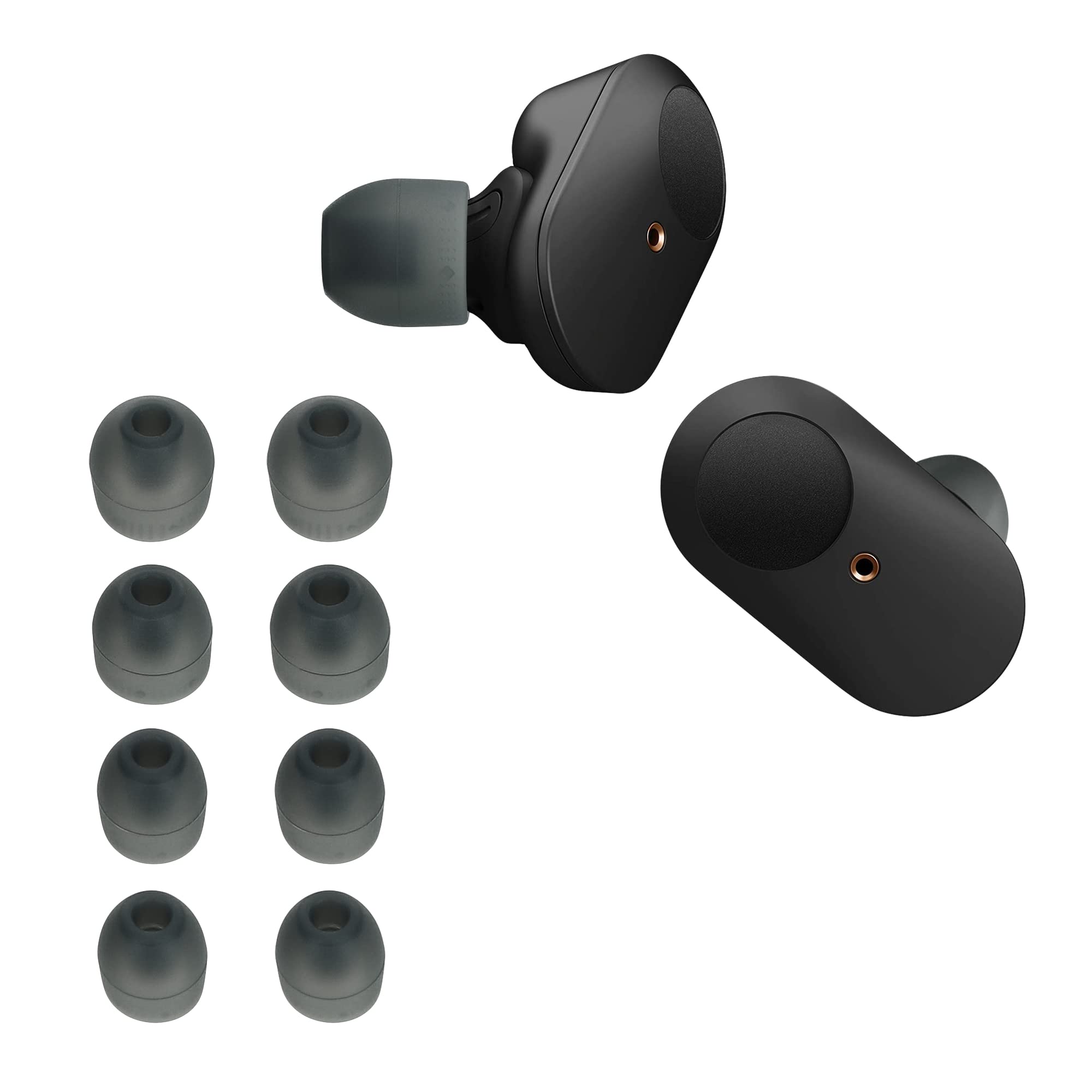 kwmobile 8x Replacement Ear Tips Compatible with Sony WF-1000XM3 / WF-SP900 / WF-SP510 - Set of Silicone Eartips for Earbuds Headphones