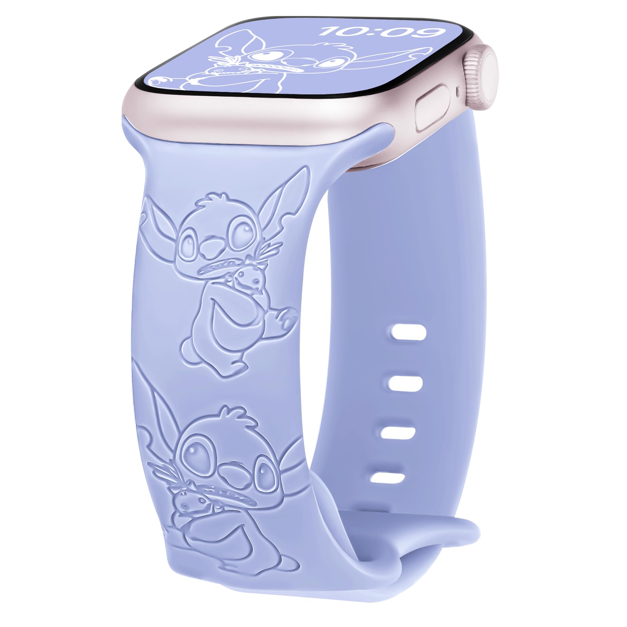 Aniaboho Compatible with Dressy Silicone Designer Cute Apple Watch Bands for Women Men 44mm 45mm 49mm 42mm 46mm,Anime iWatch Bands for Apple Watch SE Series 11 10 9 8 7 6 5 4 3 2 1 Ultra 2 1 Sport Band(Light Blue)