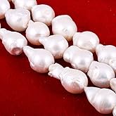 Baroque Pearl Beads Natural Irregular Cultured Freshwater Pearl Loose Bead for DIY Women Pendants Earrings Jewelry Making 14.2 inch