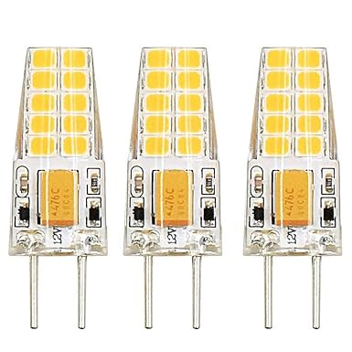 Bonlux 3W Bi-Pin Sockel G6.35 / GY6.35 Sockel JC Typ AC/ DC 12V 3000K Warmweiß 2-Stifte Ersatz für JCD LED Halogen Glühbirne 