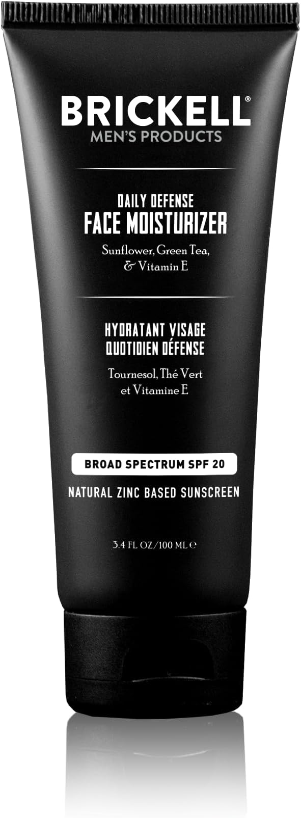 Brickell Men's Daily Defense Face Moisturizer SPF 20 Natural Organic Unscented