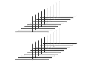 Hotop Halloween Tombstone Metal Stakes for Foam 6.5 x 3 Inches Tombstone Graveyard T Shaped Stakes for Halloween Outdoor Graveyard Tombstone Yard Lawn Decorations(Black,20 Pieces)