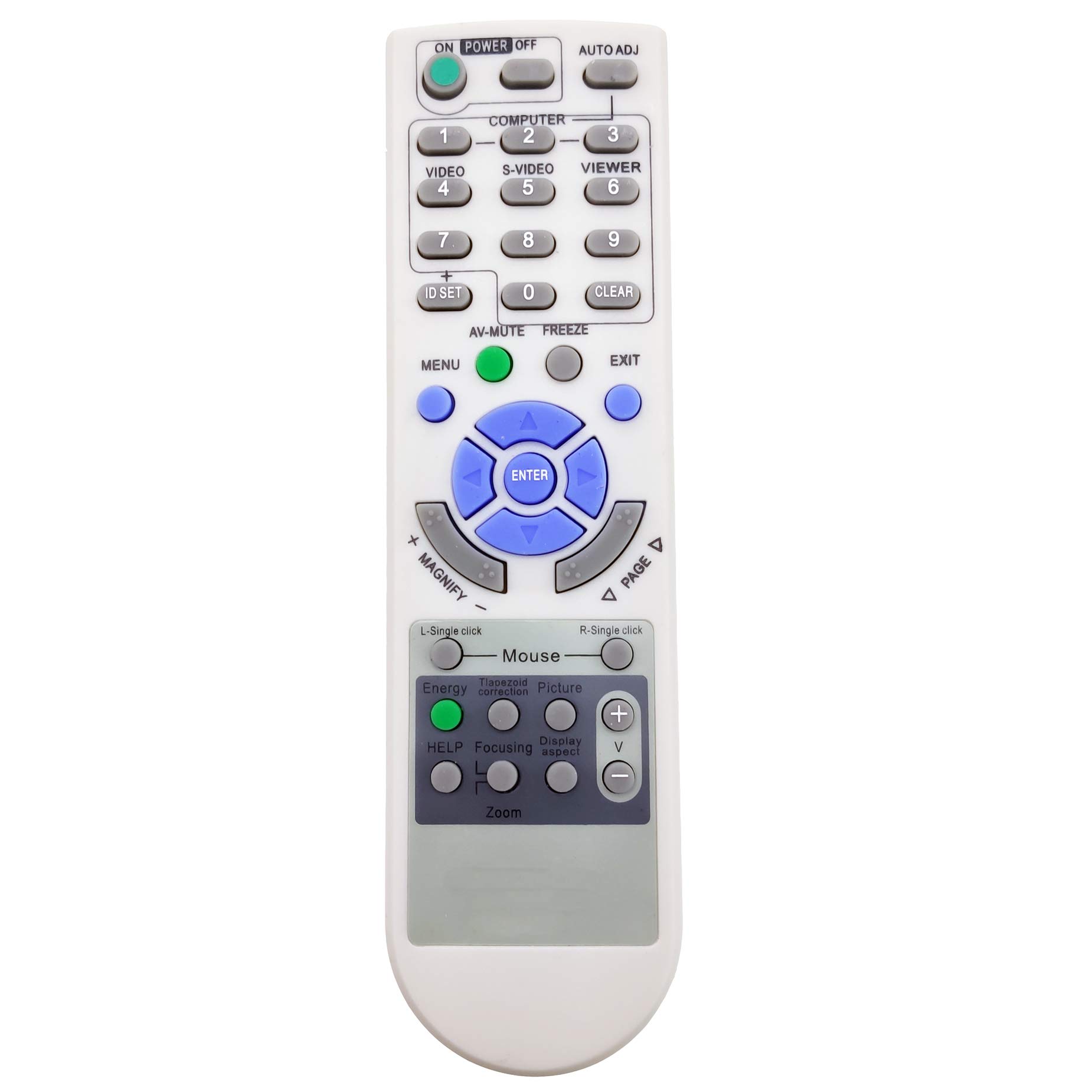 Leankle Remote Controller RMT-PJ31 for NEC Projectors NP-M260W, NP-M260X, NP-M271X, NP-M300W, NP-M300WS, NP-M300X, NP-M300XS, NP-M311W, NP-M311X, NP-P350W, NP-P350X, NP-P401W