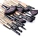Vander 32 Pieces Makeup Brushes Handle Premium Cosmetics Brush Set Professional Wood Synthetic Kabuki Foundation Blending Blush Concealer Eyeliner Face Liquid Powder Cream Brushes Kit With Pouch Bag.