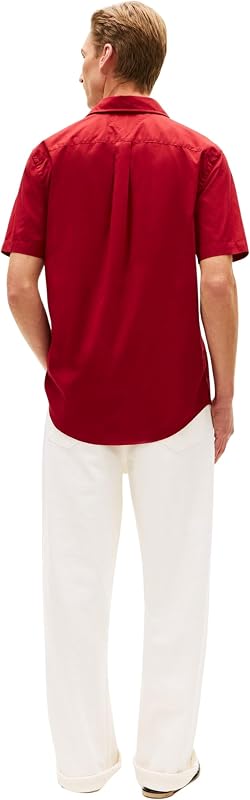 Camisola masculina Flex Poplin Solid Cotton, Vermelha (Regatta Red), M