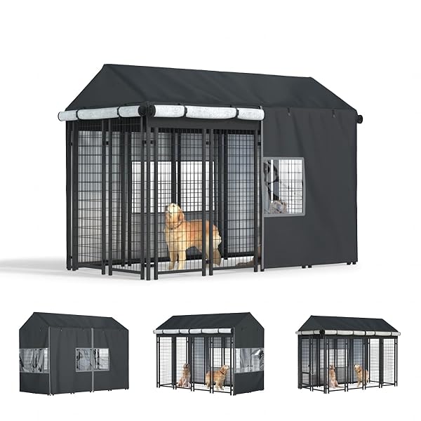 LYBOSH DOG KENNEL COVER 8.1X4.1X6FT – HEAVY DUTY...