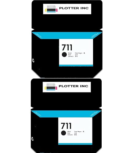 Amazon.com: HP 3 Pack 711 80ml Black Ink Cartridge for T120, T520