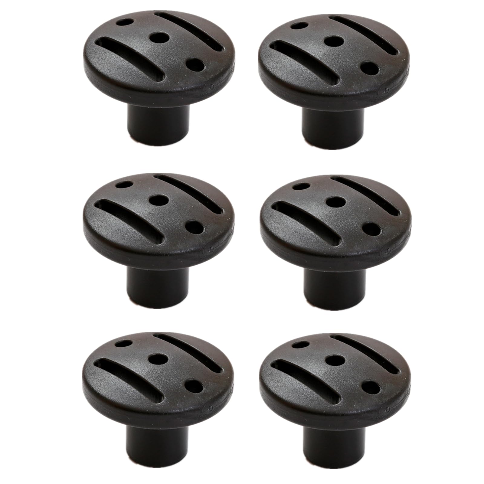 TNBSGH 6 Pcs Tarp Poles Tent Pole End Cap, Tent Pole End Anti Puncture Design Camping Tarp Support Poles, ABS Boat Cover Support Pole Camping Tent Puncture Proof for Tarp, Black