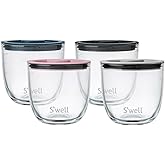 S'well 16oz Glass Prep Bowl Set of 4 For Easy Meal Prep, S'well Signatures, Made From Durable Tempered Glass