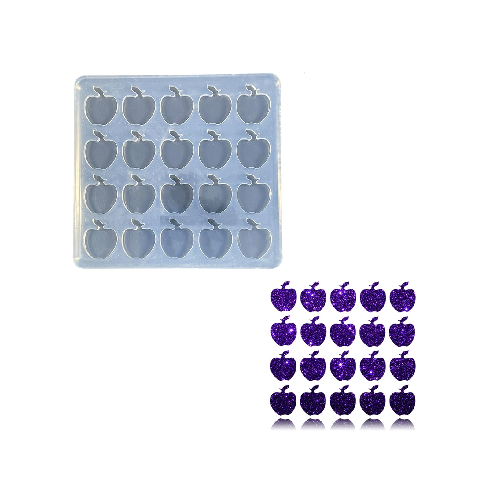 Photo 1 of Angel Wings Mini Apples Shape Earring Silicone Mold for DIY Resin Epoxy Earrings, Pendant, Jewelry Making Crafts, Chocolate Cake