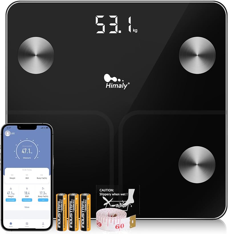 Himaly Digital Bathroom Scale 400 lb Body Fat BMI Bluetooth Smart Scale