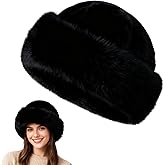 Womens Winter Faux Fur Bucket Hat, Fashion Hat for Winter Faux Mink Hat, Fuzzy Fisherman Cap for Outdoor