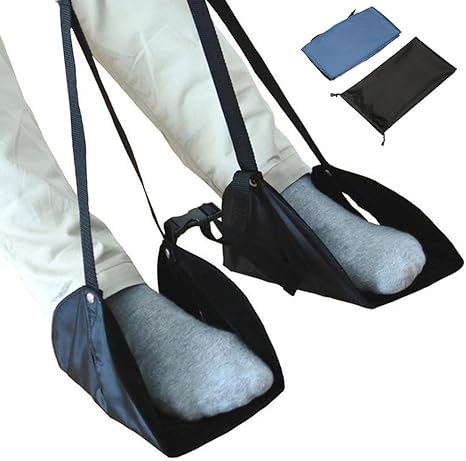 Amazon Mazu 収納ケース付き フットレスト 足置き 黒 足らくらく トラベルグッズ 飛行機 車用 海外旅行 便利グッズ 機内持ち込み セパレート 片足ずつ置ける 黒 足枕 オンライン通販