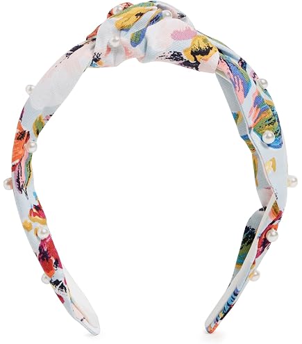 New, Rifle Paper Co. Lottie Pearl Floral Knotted Fabric Headband. ? Knotted Headband - Garden Party – Rifle Paper Co main image 3