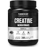 Jacked Factory Creatine Monohydrate Powder 1000g - Canadian-Owned Informed Choice Certified Supplement for Increased Muscle M