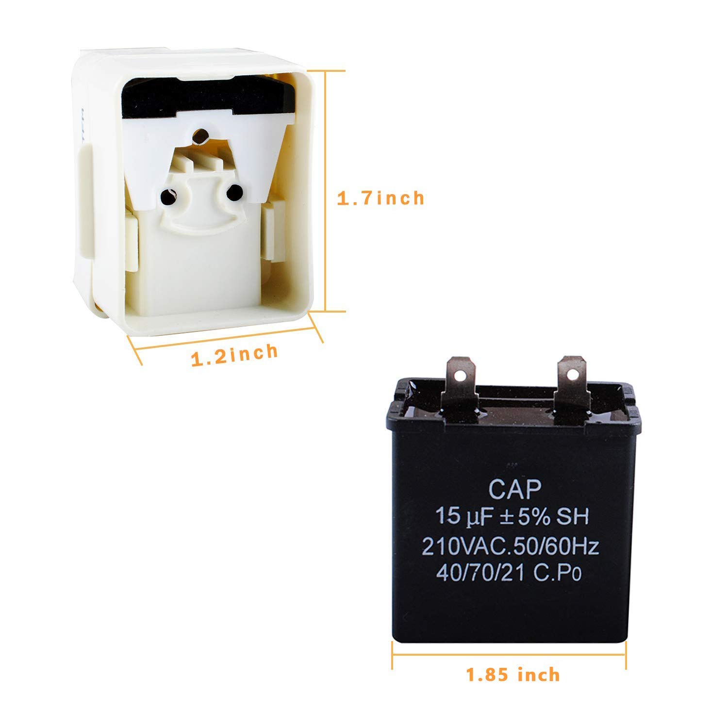 Podoy W10613606 relé de arranque del compresor de refrigerador con ...