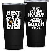 Kaqqeti Football Coach Gifts for Men Women - Best Football Coach Ever Gifts - Coach Appreciation Tumbler, 20 oz Insulation Stainless Steel