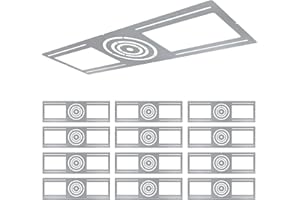 LEGDINDOOR 12 Pack New Construction Mounting Plate with 3-4-6" Round Hole –26× 8" Galvanized Steel Recessed LED Light Plate in Wafer Light Bracket, Thin Recessed Ceiling Light with Junction Box