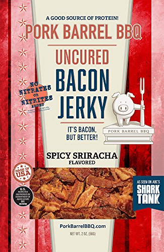 Pork Barrel BBQ Spicy Sriracha Uncured Bacon Jerky