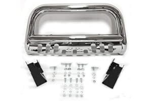 MOTORHOT 3" Brush Push Grille Guard Front Bumper Bull Bar Replacement for 2007-2013 Chevy Silverado 1500 Models and 2008-2013 GMC Sierra 1500 Models