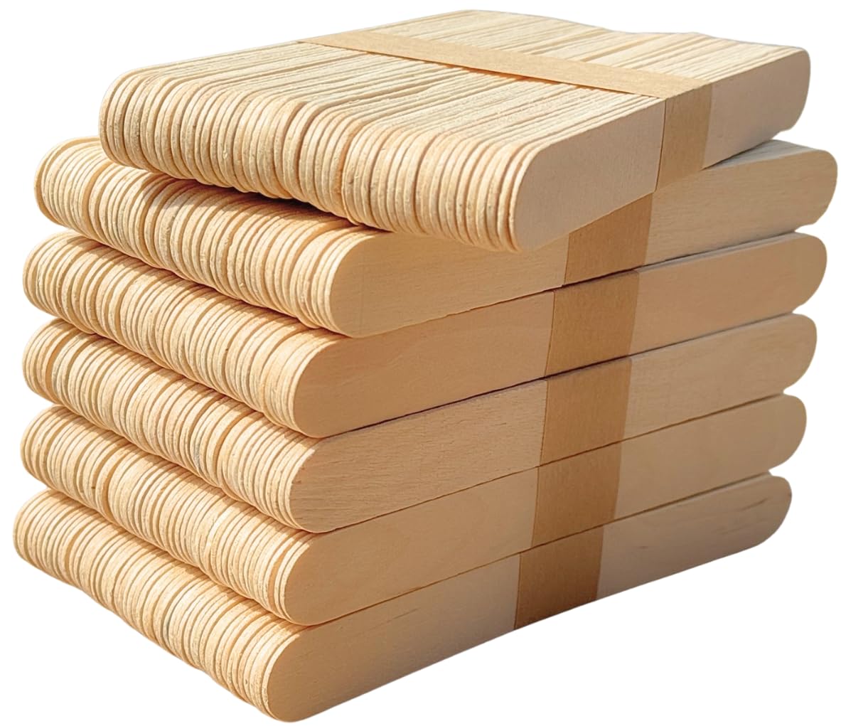 Kids B Crafty 300 Lollipop Sticks, Large Lolly Sticks, Natural Wooden Sticks, Popsicle Sticks Jumbo, Lolly Sticks for Craft