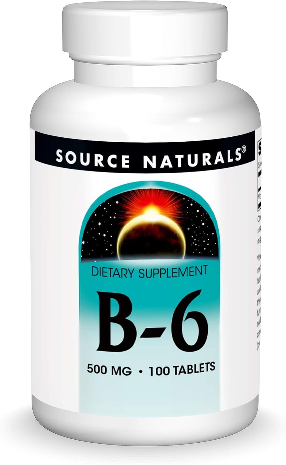 Source Naturals Vitamin B-6, 500 mg Immune System Support - 100 Tablets: Health & Personal Care