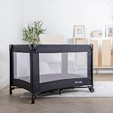 Red Kite Black Sleep Tight Travel Cot - Portable Baby Crib view 2