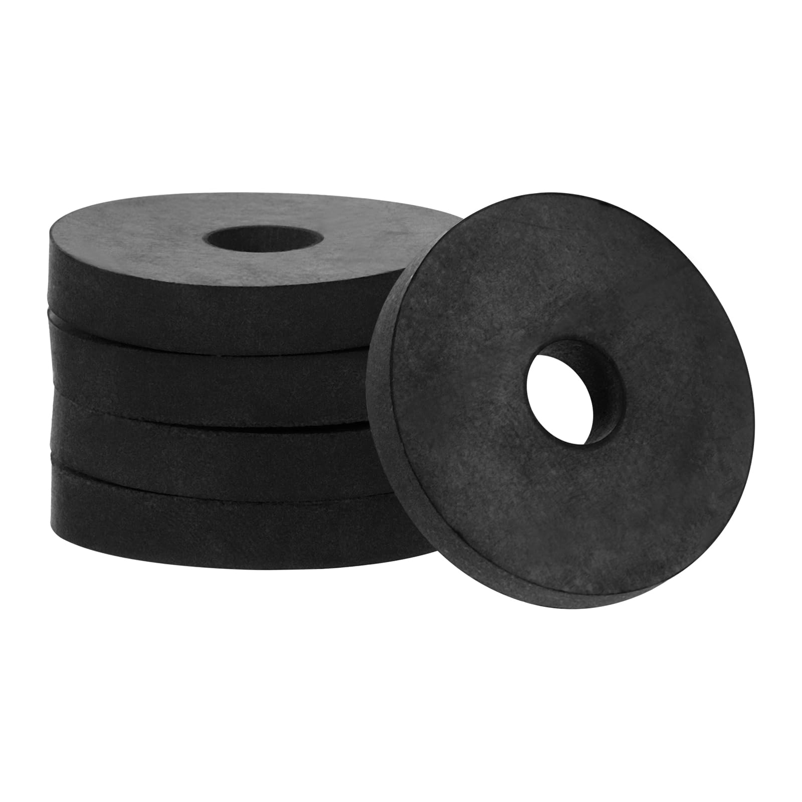 PATIKIL Flat Rubber Washers, 40Pcs 1-1/2 Inch OD x 3/8 Inch ID x 1/4 Inch Thickness Multi Purpose Spacer Rubber Bushings Anti Vibration Washers for Bolts Screws Home Car Appliances