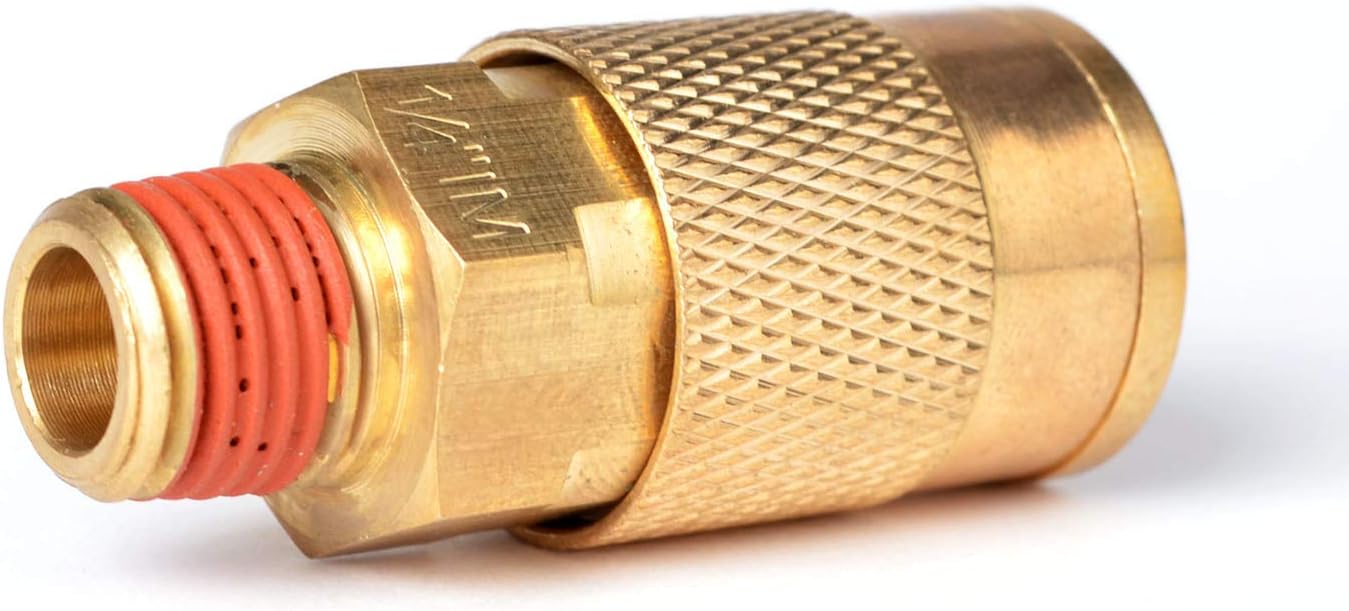 FYPower 15 Pieces 1/4" NPT Air Coupler and Plug Kit, Quick Connect Air Fittings, Industrial Solid Brass Quick Connect Set - - 