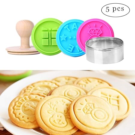 Galleta de Navidad juego de sellos de 5, (