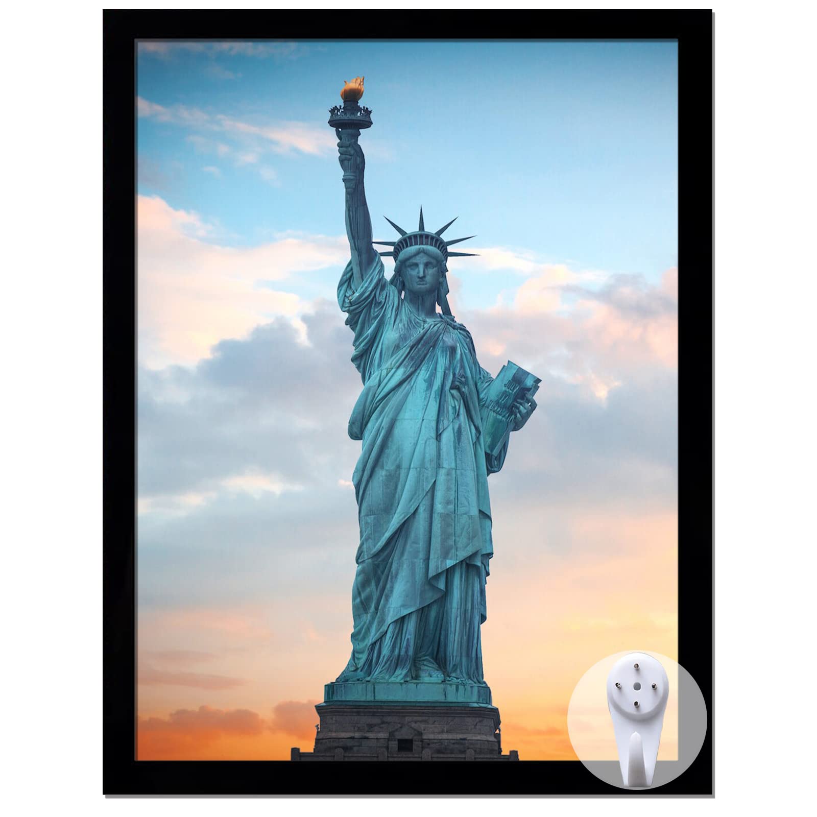 OMAIGAR 17x22 Picture Frame for 17by22 Poster Photo Canvas Certificate Black High Transparent Photo Frame Wall Desktop Horizontal Vertical 17 x 22