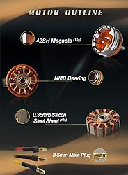 FLASH HOBBY Brushless Motor D3548 1100KV Outrunner