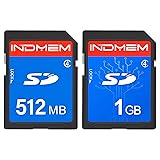INDMEM SD Card 512MB+1GB,Class 4 Flash Memory Card
