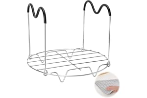 Steamer Rack Trivet Set: Steaming Rack Compatible with Instant PotAccessories 6 Quart 8 Qt - Stainless Steel Insert with Heat