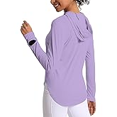 CHALLMOTI Women's Sun Shirt Hoodie Rash Guard Long Sleeve SPF UV Protection T-Shirts UPF 50+ Hiking Quick Dry Lightweight