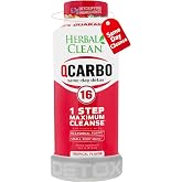 Herbal Clean Qcarbo16 Same-Day Detox Cleanse Drink (16 fl oz) - Tropical Flavor Full Body Cleanse* Detox Drink for Moderate Toxin Level*, Vitamin B2 and Vitamin B12 for Men &amp; Women
